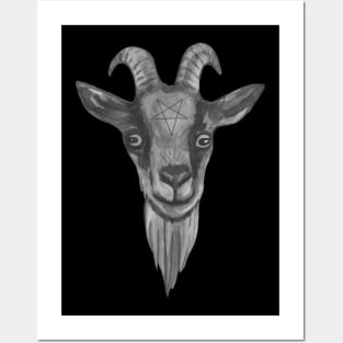 Black metal satanic goat Posters and Art